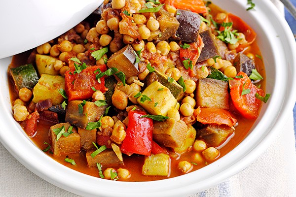 Moroccan Tagine Recipe With Veg and Chickpeas