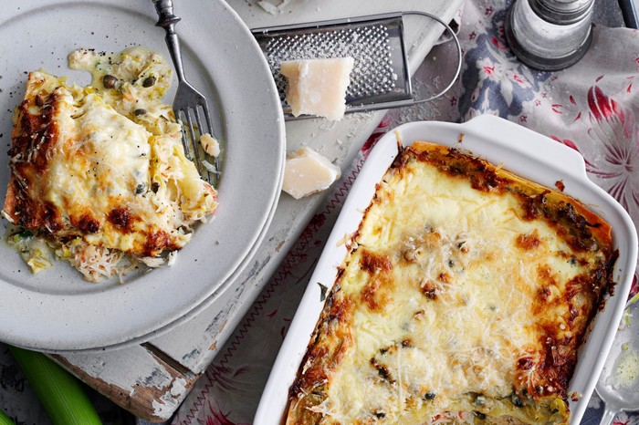 Leek and Crab Lasagne Recipe