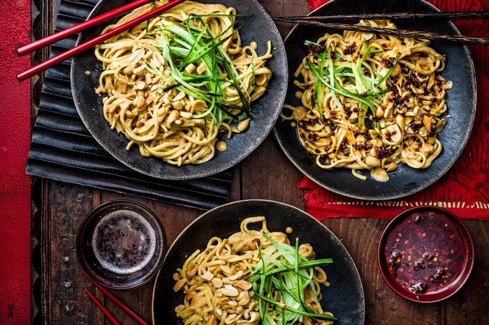 Cold sesame noodles