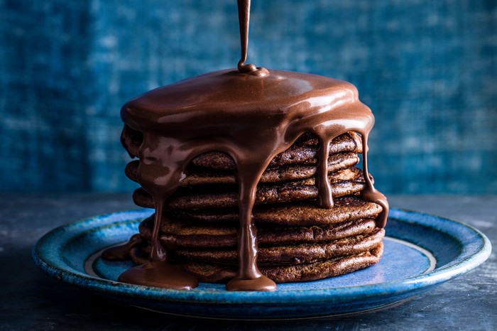 Nutella Pancakes With Hot Chocolate Sauce (Plus How To Video)