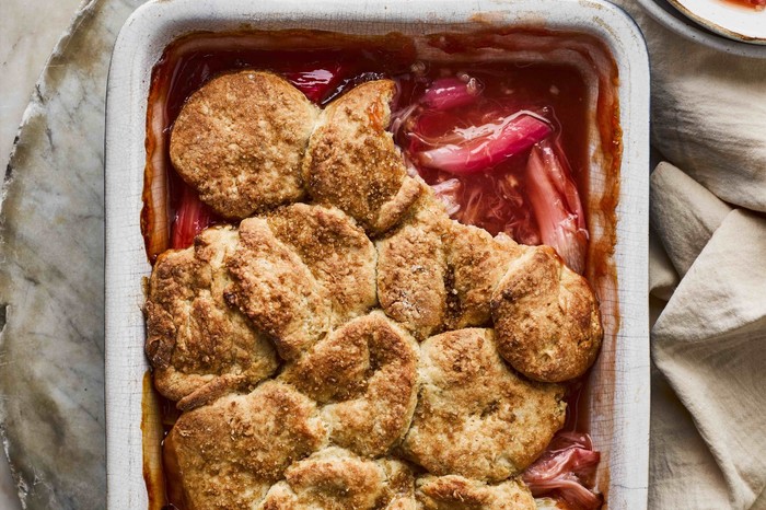 Rhubarb Cobbler Recipe with Brown Sugar